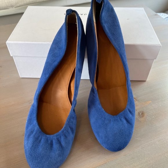J Crew Cece Cobalt Blue Suede Flats - Picture 3 of 7